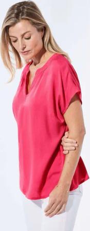 GOLDNER Schlupfbluse Bluse mit Tunika Ausschnitt