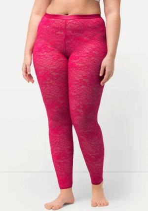 Ulla Popken Feinstrumpfhose Strumpf-Leggings Spitze