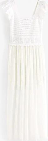 Next Sommerkleid Kleid mit gehäkelten Trompetenärmeln