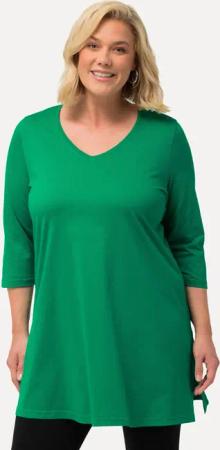 Ulla Popken Longshirt Longshirt A-Linie V-Ausschnitt