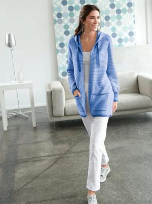 Sieh an! Strickjacke Kapuzenstrickjacke