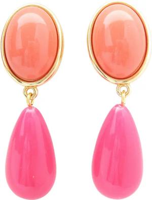 Mugello Paar Ohrstecker Viola koralle-pink bunt