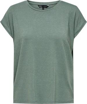 ONLY T-Shirt Rundhalsausschnitt, Modische Glitzer Naht