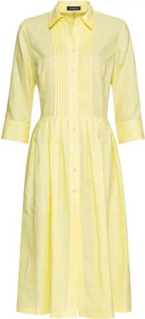 Highmoor Midikleid Leinenkleid mit Biesen