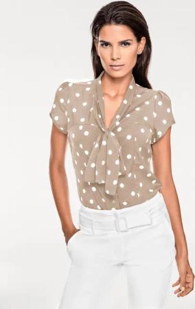 heine Klassische Bluse Tupfenbluse