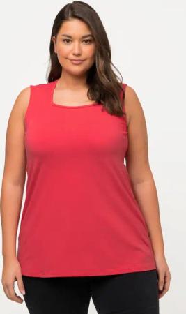 Ulla Popken T-Shirt Top A-Linie Carree-Ausschnitt