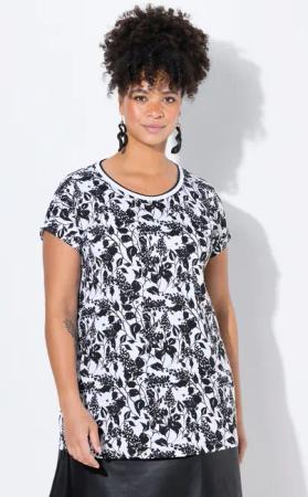 MIAMODA T-Shirt T-Shirt oversized Blümchen Halbarm