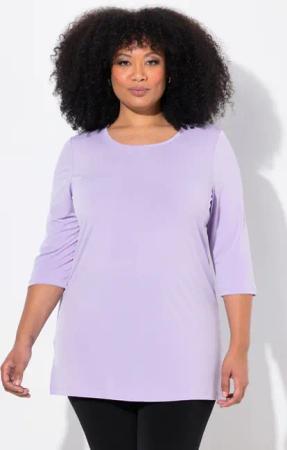 Ulla Popken Longshirt Longshirt Rundhalsausschnitt 3/4-Arm