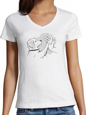 MyDesign24 T-Shirt Damen Hunde Print Shirt