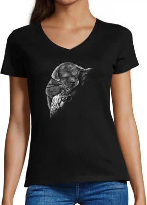 MyDesign24 T-Shirt Damen Hunde Print Shirt