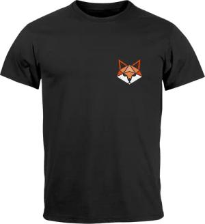 Neverless Print-Shirt Herren T-Shirt Fuchsmotiv Brustlogo