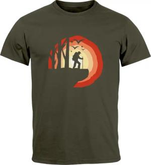 Neverless Print-Shirt Herren T-Shirt Wander-Motiv Trekking