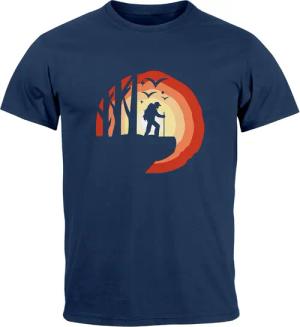 Neverless Print-Shirt Herren T-Shirt Wander-Motiv Trekking