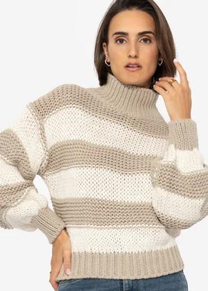 SASSYCLASSY Rollkragenpullover Oversize Rollkragen Strickpullover Damen
