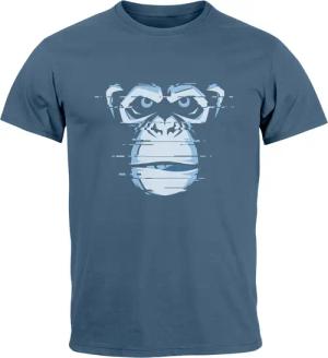 Neverless Print-Shirt Herren T-Shirt Brustprint Affe