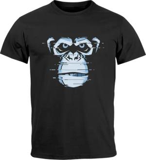 Neverless Print-Shirt Herren T-Shirt Brustprint Affe