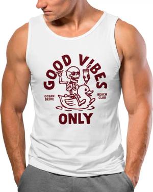 Neverless Tanktop Herren Tank-Top Good Vibes