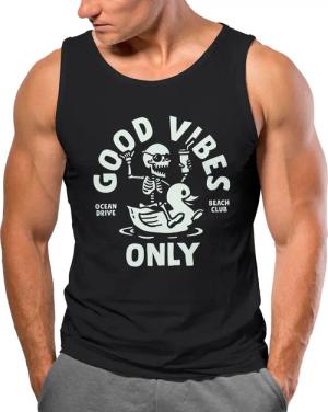 Neverless Tanktop Herren Tank-Top Good Vibes