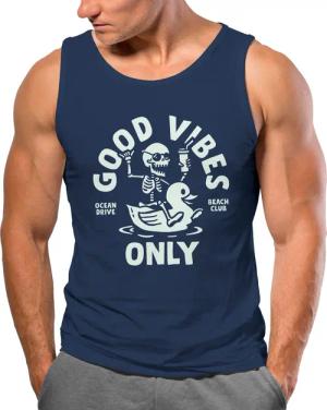 Neverless Tanktop Herren Tank-Top Good Vibes