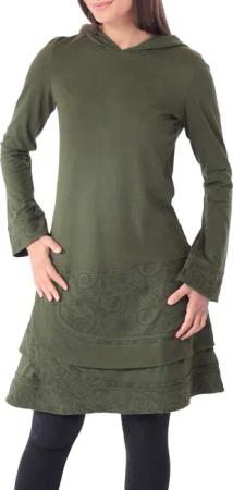 PUREWONDER Sweatkleid Langärmliges Kleid mit Zipfelkapuze