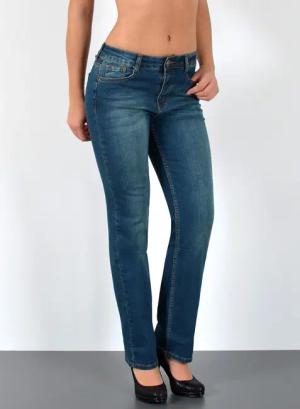 ESRA Straight-Jeans Damen Jeans Straight Leg