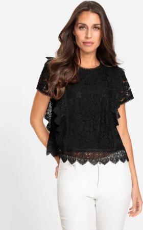 heine Klassische Bluse Spitzen-Bluse