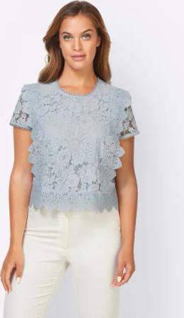 heine Klassische Bluse Spitzen-Bluse
