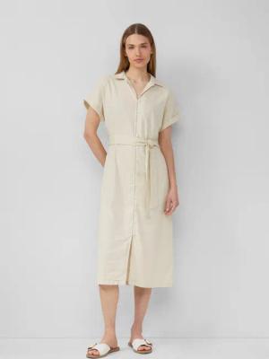 s.Oliver Maxikleid Midikleid aus Leinenmix mit