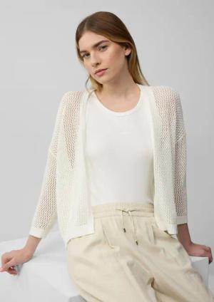 s.Oliver Strickjacke Ajour-Strickjacke mit 3/4-Arm