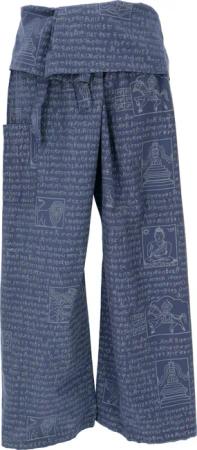 Guru-Shop Relaxhose Thai Fischerhose mit Mantra