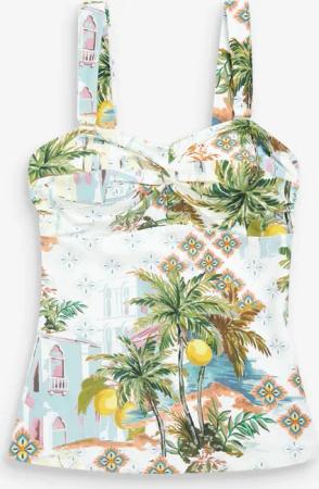 Next Tankini-Top Bauchformender trägerloser Tankini breite