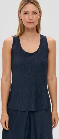 s.Oliver T-Shirt Plissiertes Shirt aus Jersey