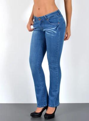 ESRA Bootcut-Jeans Low Waist Jeans Damen