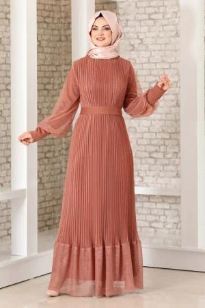 fashionshowcase Abendkleid Maxikleid mit Faltendetail –