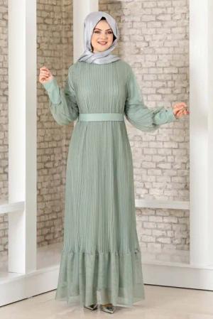 fashionshowcase Abendkleid Maxikleid mit Faltendetail –