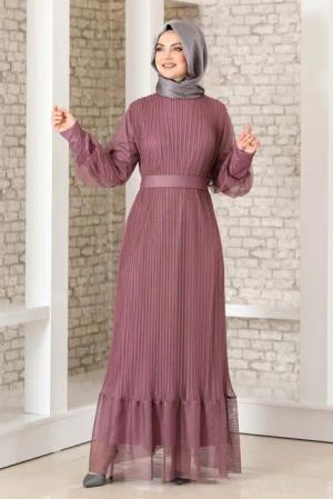 fashionshowcase Abendkleid Maxikleid mit Faltendetail –