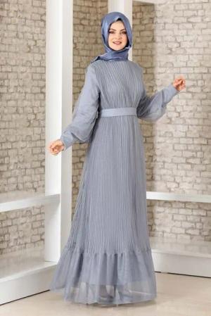 fashionshowcase Abendkleid Maxikleid mit Faltendetail –
