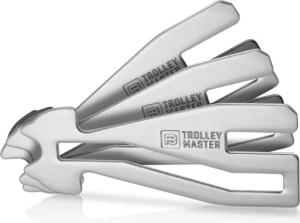 FABACH Schlüsselanhänger Trolley Master Silber Einkaufswagenlöser
