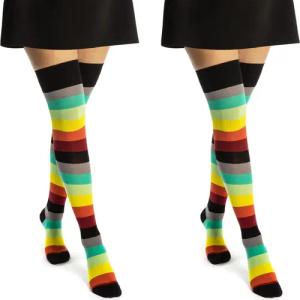 sockenkauf24 Overknees 2 Paar Overknee Strümpfe