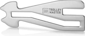 FABACH Schlüsselanhänger Trolley Master Silber Einkaufswagenlöser