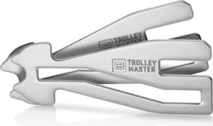 FABACH Schlüsselanhänger Trolley Master Silber Einkaufswagenlöser