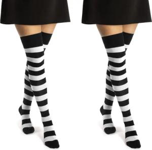 sockenkauf24 Overknees 2 Paar Overknee Strümpfe
