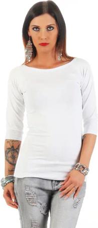 Mellice 3/4-Arm-Shirt Damen Longshirt U-Boot Ausschnitt