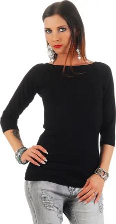 Mellice 3/4-Arm-Shirt Damen Longshirt U-Boot Ausschnitt