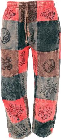 Guru-Shop Relaxhose Patchwork Stonewash Yogahose, Unisex