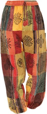 Guru-Shop Relaxhose Patchwork Stonewash Yogahose, Unisex