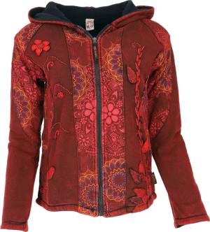 Guru-Shop Langjacke Goa Patchwork Jacke, bestickte