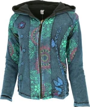 Guru-Shop Langjacke Goa Patchwork Jacke, bestickte