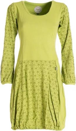 Vishes Ballonkleid Langarm Damen-Keid Ballon-Kleid Shirt-Kleid
