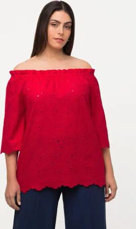 Ulla Popken Tunika Carmenbluse schulterfrei A-Linie